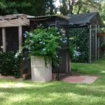 a freestanding catio before expansion